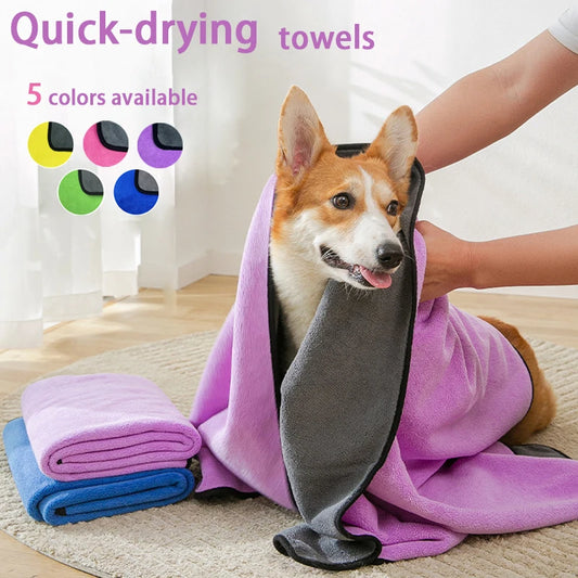 Serviette de bain pour chien , cape de bain accessoires pour animaux de compagnie