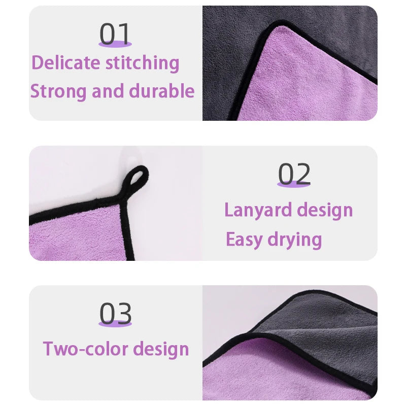 Serviette de bain pour chien , cape de bain accessoires pour animaux de compagnie