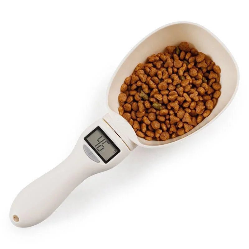 Balance électronique LCD pour aliments pour animaux de compagnie, outil de pesée de précision, cuillère de mesure de l'alimentation des chiens et des chats, affichage numérique - Our family dog