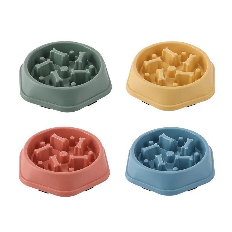Bol de nourriture lente pour animaux de compagnie, plat de nourriture anti glouton pour chiens accessoires pour chiens gamelle nourriture pour régime chiens - Our family dog