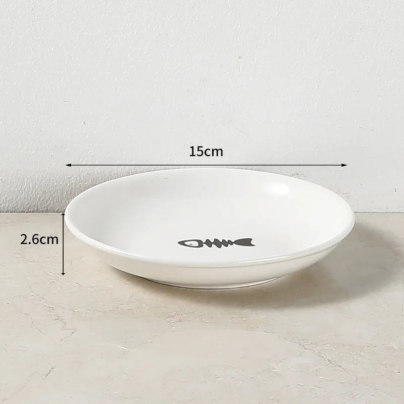 Bol de nourriture surélevé en céramique et support fer forgé pour animaux de compagnie, pour chats et chiens, fournitures d'alimentation ,accessoires pour animaux de compagnie, support plat pour chien et chat - Our family dog