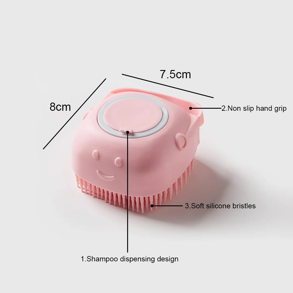 Brosse de bain et massage en silicone brush accessoires pour chien - Our family dog