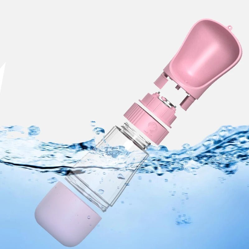 Distributeur d'eau portable et nourriture 2 en 1 pour animaux de compagnie, bol à boire, sortie plein air, petits et grands chiens, chats et chiots, fournitures pour animaux de compagnie gourde pour animal - Our family dog