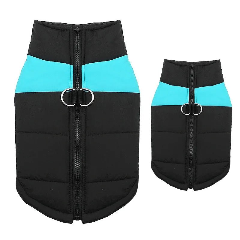 Gilet imperméable pour chien et chiot, veste d'hiver chaude pour chien, vêtements rembourrés pour animaux de compagnie, manteau avec fermeture éclair au dos pour chien manteau pour chien doudoune - Our family dog