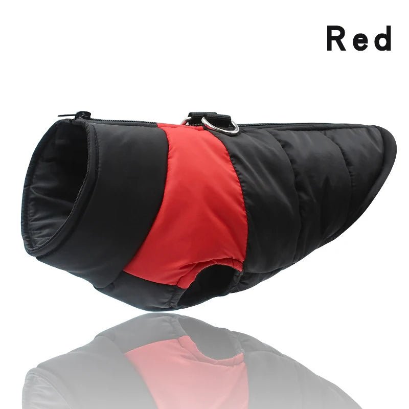 Gilet imperméable pour chien et chiot, veste d'hiver chaude pour chien, vêtements rembourrés pour animaux de compagnie, manteau avec fermeture éclair au dos pour chien manteau pour chien doudoune - Our family dog