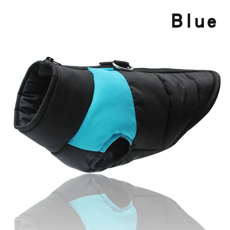 Gilet imperméable pour chien et chiot, veste d'hiver chaude pour chien, vêtements rembourrés pour animaux de compagnie, manteau avec fermeture éclair au dos pour chien manteau pour chien doudoune - Our family dog
