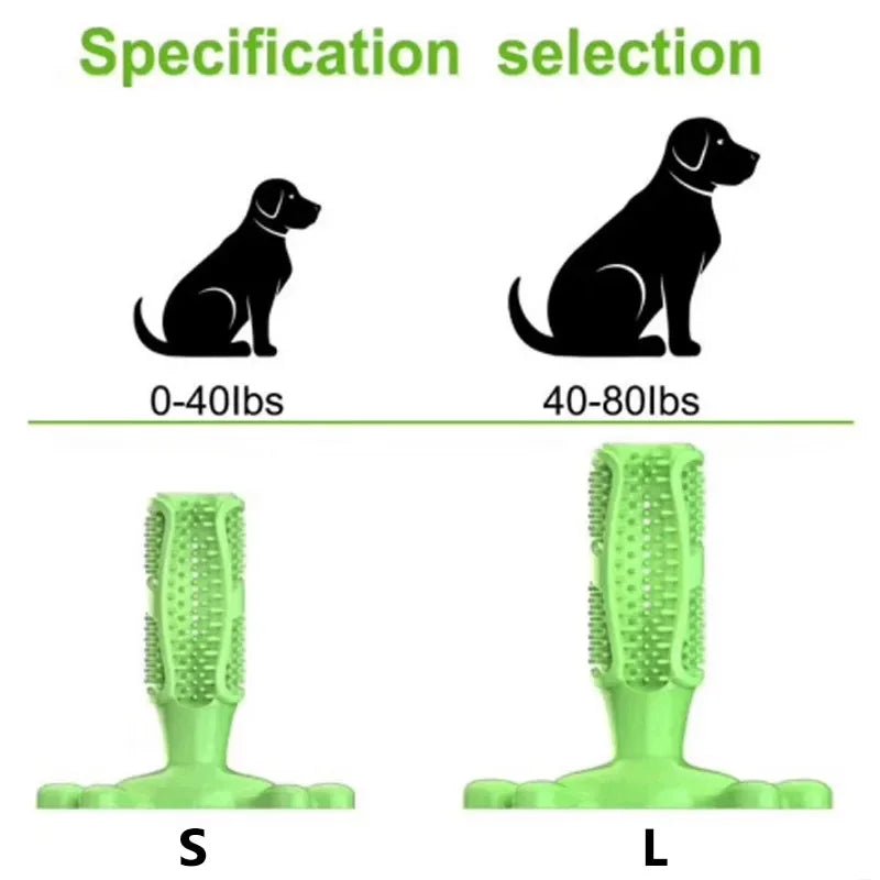 Jouets à mâcher interactifs pour petits et moyens et grands chiens, brosse à dents de nettoyage pour chiens 100% caoutchouc naturel eco friendly accessoires pour animaux de compagnie - Our family dog