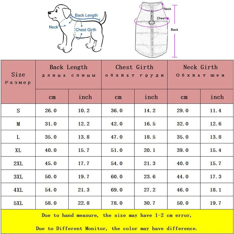 Gilet imperméable pour chien et chiot, veste d'hiver chaude pour chien, vêtements rembourrés pour animaux de compagnie, manteau avec fermeture éclair au dos pour chien manteau pour chien doudoune - Our family dog