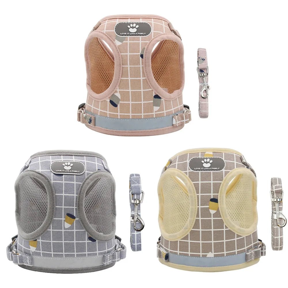 Harnais réfléchissant pour chien, colliers réfléchissants pour chiot et petits chiens gilet en maille respirant, réglable pour petit chien et chat Pug Pet Supplies - Our family dog